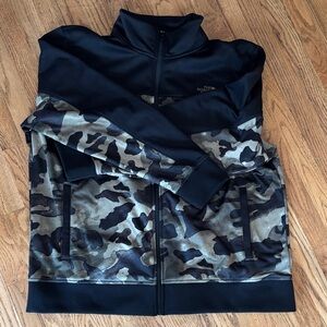 The North Face Black and Camouflage Full-Zip Jacket